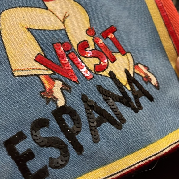 Retro travel advertisement tote bag “Visit España” I sequins - Picture 8 of 8